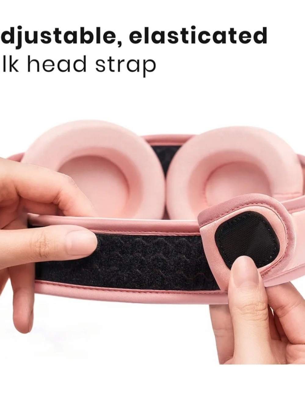 Lightweight Pink Over-Ear Headphones with Cushioned Ear Cups